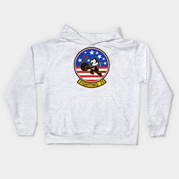 Tomcat VF-31 Tomcatters Kids Hoodie by MBK